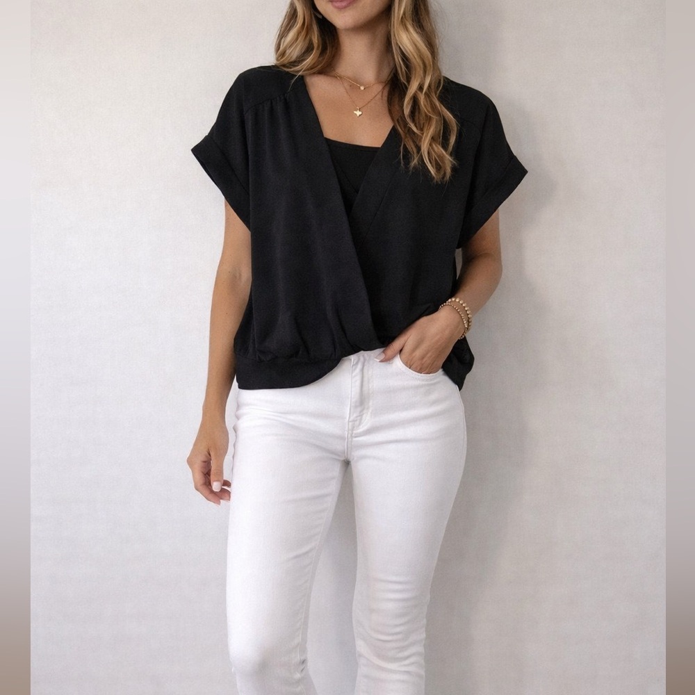 Nine West Black Women's Blouse - Size L